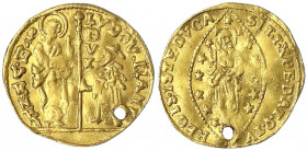 Italien-Venedig
Ludovico Manin, 1789-1797
Zecchino o.J. 3,11 g.
sehr schön, gelocht, gewellt. Gamberini 1926.