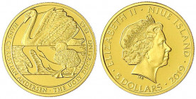 Niue
Selbständig, seit 1922
5 Dollars 2019. Hans Christian Andersen - Das hässliche Entlein. 1/10 Unze fein. Aufl. 2000 Ex.
Polierte Platte. Numist...