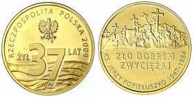 Polen
Republik, seit 1989
37 Zlotych 2009. Gewerkschaft Solidarnosc. 1,70 g. 900/1000. In Originalschatulle mit Zertifikat.
Polierte Platte. Fische...