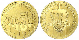 Polen
Republik, seit 1989
30 Zlotych 2010 Gewerkschaft Solidarnosc. 1,70 g. 900/1000. In Originalschatulle.
Polierte Platte. Fischer KZ (30) 001. P...