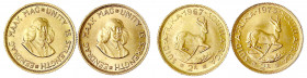 Südafrika
Republik, seit 1961
2 X 2 Rand: 1967 und 1973. Springbock. Je 7,99 g. 917/1000.
beide prägefrisch. Krause/Mishler 64.