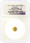 Vereinigte Staaten von Amerika
Unabhängigkeit, seit 1776
1/4 Dollar California Gold 1871. BG 813.
NGC Slab UNC Details improperly cleaned