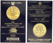 Vereinigte Staaten von Amerika
Unabhängigkeit, seit 1776
10 Dollars 1984 W, West Point. Olympiade Los Angeles. 16,72 g. 900/1000. Im Originalblister...
