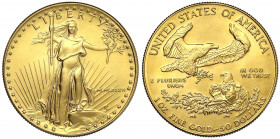 Vereinigte Staaten von Amerika
Unabhängigkeit, seit 1776
50 Dollars (1 Unze Feingold) 1986. Liberty. 33,93 g. 917/1000.
Stempelglanz. Krause/Mishle...