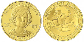 Vereinigte Staaten von Amerika
Unabhängigkeit, seit 1776
10 Dollars der First Spouse Serie 2015, West Point. Jaqueline Kennedy. 15,55 g. 999/1000. I...