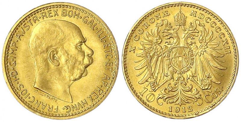 Haus Habsburg
Franz Joseph I., 1848-1916
10 Kronen 1912. Offizielle Neuprägung...