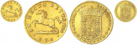 Braunschweig-Calenberg-Hannover
Georg I. Ludwig, 1698-1714
Dukat 1714, Clausthal. Springendes Ross. 3,47 g.
vorzüglich, äußerst selten. Welter 2130...