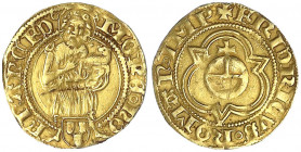 Frankfurt, königl. Mzst
Friedrich III., 1491-1493
Goldgulden o.J. St. Johannes mit dem Weinsberger Schild zw. den Füßen. 3,29 g.
sehr schön, Kratze...