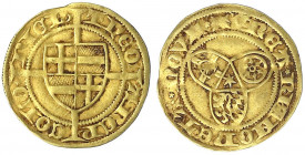 Köln-Erzbistum
Dietrich II. von Moers, 1414-1463
Goldgulden o.J. Riel. 3,38 g.
sehr schön, Zainende. Noss 373.