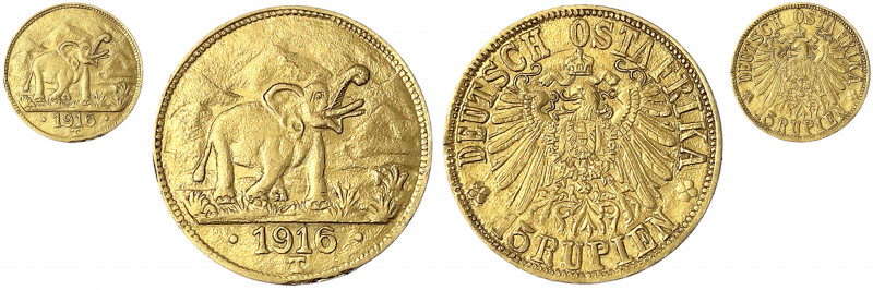 Deutsch-Ostafrika
Notmünzen aus Tabora, 1916
15 Rupien 1916 T. Elefant. Grosse...
