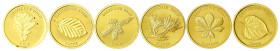 Euro, ab 2002
Komplettset mit 6 X 20 Euro Deutscher Wald: 2010 J Eiche (kl. Flecke), 2011 A Buche, 2012 D Fichte, 2013 F Kiefer, 2014 A Kastanie, 201...