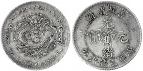 China
Qing-Dynastie. De Zong, 1875-1908
1/2 Dollar (1/2 Yuan) o.J. (1898), Provinz Kirin.
sehr schön. Lin Gwo Ming 511.