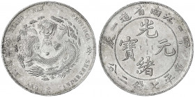 China
Qing-Dynastie. De Zong, 1875-1908
Dollar (Yuan) Jahr Chia Chen = 1904, Provinz Kiang Nan, mit HAH und CH.
gutes vorzüglich. Lin Gwo Ming 258....