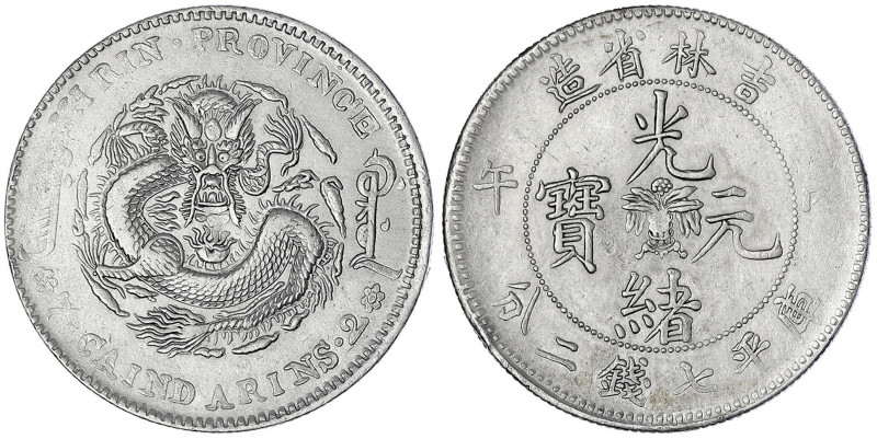 China
Qing-Dynastie. De Zong, 1875-1908
Dollar 1906. Provinz Kirin.
sehr schö...