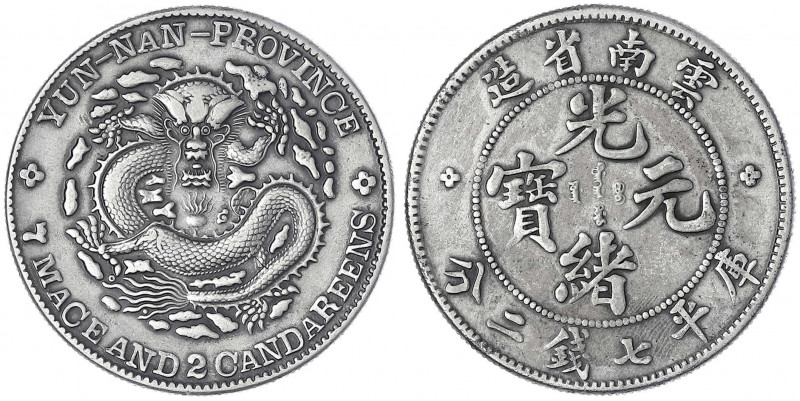 China
Qing-Dynastie. De Zong, 1875-1908
Dollar (Yuan) o.J. (1907). Provinz Yun...