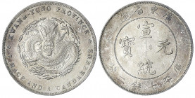China
Qing-Dynastie. Pu Yi (Xuan Tong), 1908-1911
Dollar (Yuan) o.J.(1909). Provinz Kwang-Tung.
vorzüglich, schöne Patina. Lin Gwo Ming 138.