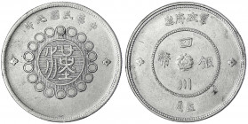 China
Republik, 1912-1949
1/2 Dollar Jahr Nien = 1912. Provinz Szechuan, Prägung der Militär-Regierung.
sehr schön/vorzüglich. Lin Gwo Ming 367....