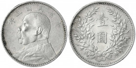 China
Republik, 1912-1949
Dollar (Yuan) Jahr 3 = 1914. Präsident Yuan Shih-kai.
sehr schön. Lin Gwo Ming 63. Yeoman 329.