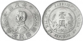 China
Republik, 1912-1949
Dollar (Yuan) o.J., geprägt 1928. Birth of Republic. Präsident Sun Yat-Sen.
vorzüglich, kl. Randfehler. Lin Gwo Ming 49. ...