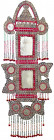 China
Varia
Ritueller Wandbehang (Brautgeschenk), gearbeitet als Spiegel unter Verwendung von ca. 390 chinesischen Cashmünzen meist der Qing-Dynasti...