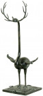 China
Varia
Eisenguss-Skulptur. Darstellung eines Mischwesens aus Kranich und Hirsch mit langgezogenem Hals. Höhe 26 cm