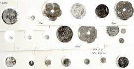 Lots Asien allgemein
21 Münzen von der Antike bis ins 18. Jh. Königreich Shikshetra bis Königreich Pegu, Arakan und Nepal 1/128 Mohar 1753. Zinn, Ble...
