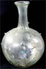 Rom
Objekte aus Glas
Römische Glasflasche mit Noppenverzierung. Höhe 14,5 cm.
intakt
Provenienz: westfäl. Sammlung, erworben in den 1970er/1980er ...