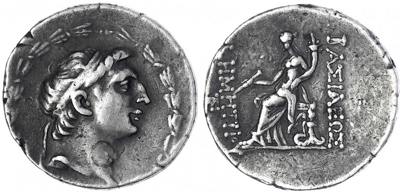 Syria
Königreich der Seleukiden
Demetrios I. Soter, 162/150 v.Chr
Tetradrachm...