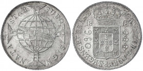 Brasilien
Johannes, Prinzregent, 1799-1818
960 Reis 1818 R, Rio.
vorzüglich. Krause/Mishler 307.2.