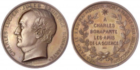 Frankreich
Napoleon III., 1852-1870
Bronzemedaille 1857 v. Dumont und Ponscarme a.d. Tod v. Charles Lucien J. Bonaparte (1803-1857), Zoologe u. Poli...