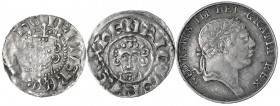 Grossbritannien
Henry III., 1216-1272
3 Stück: Longcross-Penny und Shortcross-Penny, beide London sowie George III. 10 Pence Token Irish 1813.
schö...