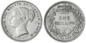 Grossbritannien
Victoria, 1837-1901
Schilling 1845. gutes vorzüglich. Seaby 3904.