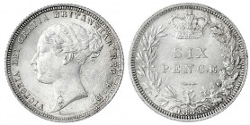 Grossbritannien
Victoria, 1837-1901
Sixpence 1883. vorzüglich/Stempelglanz. Seaby 3912.