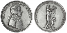 Salzburg
Hieronymus Graf Colloredo, 1772-1803
Silbermedaille 1791 von Guillemard und Stuckgard. Auf den Tod des Komponisten Wolfgang (Amadeus) Gottl...