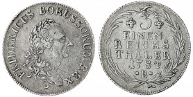 Brandenburg-Preußen
Friedrich II., 1740-1786
1/3 Taler 1784 B, Breslau.
sehr schön. Olding 90.