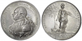 Brandenburg-Preußen
Friedrich Wilhelm II., 1786-1797
Silbermedaille 1786 von Loos. Regierungsantritt. 42 mm; 27,2 g.
vorzüglich/Stempelglanz, schön...