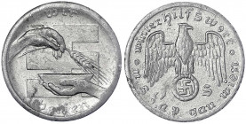 Drittes Reich
Österreich: Spendenmarke 1 Schilling o.J.(um 1936/1937). Winterhilfswerk der NSDAP Gau Wien. Aluminium 26 mm.
vorzüglich, fleckig