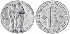 Drittes Reich
Österreich: Spendenmarke 1 Schilling 1936/1937. Winterhilfe. Aluminium 26 mm.
vorzüglich, kl. Randfehler