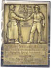 Drittes Reich
Rechteckige Bronzeplakette 1939/1940 von Lauer, auf Marmorplatte. Opferdankplakette für Sonderleistung zum Kriegswinterhilfswerk Gau Fr...