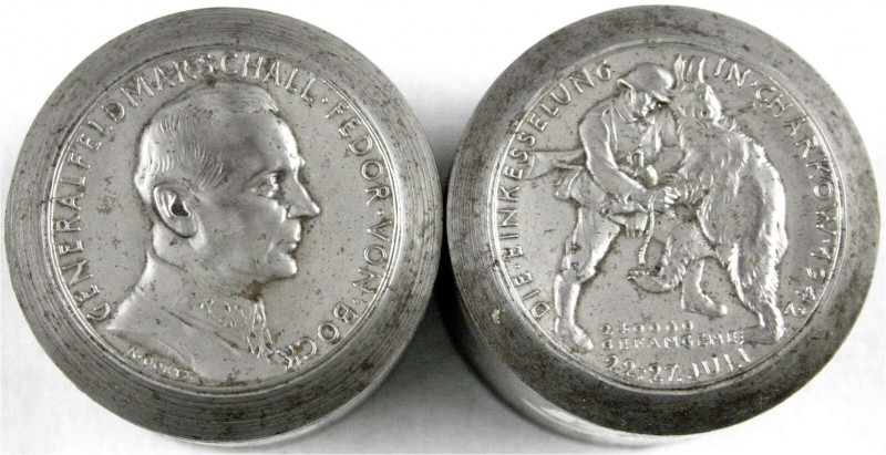 Drittes Reich
Prägestempelpaar (Patrizen) zur Medaille 1942. Feldmarschall Fedo...