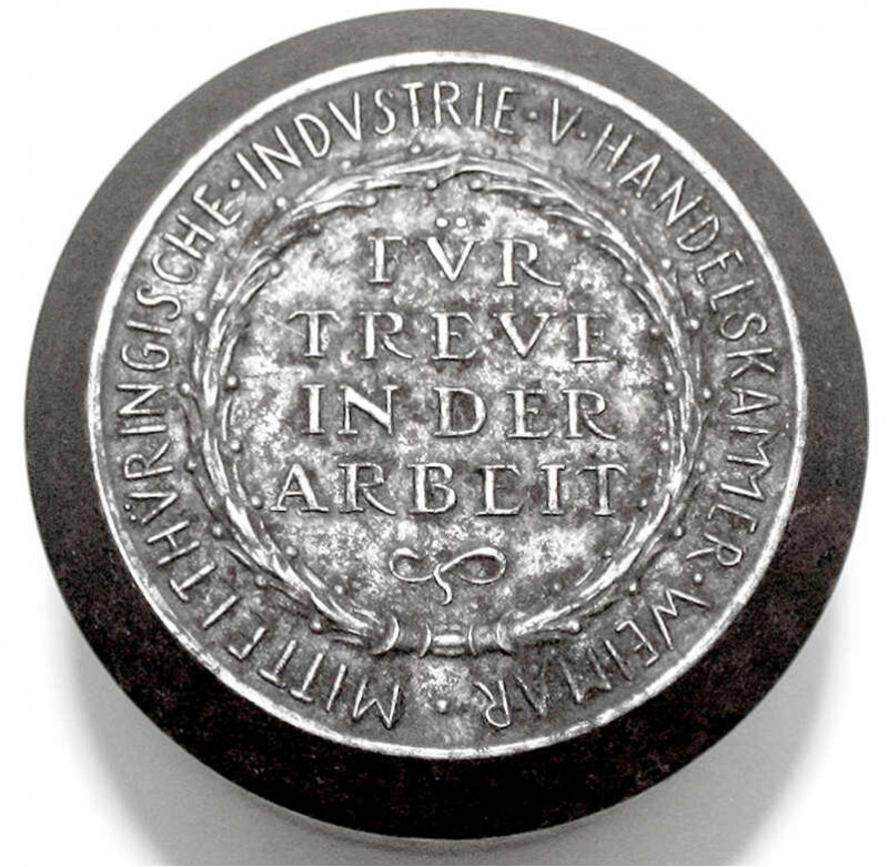 Medailleure
Goetz, Karl
Prägestempel (Patrize, Revers) für die Medaille o.J. F...