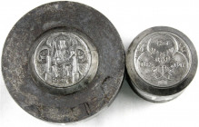Medailleure
Goetz, Karl
Prägestempelpaar (Patrizen) zur Medaille 1905. Ludwig IV. von Bayern. Prägedurchmesser 36 mm. Stempel Eisen, 80 X 37 und 44 ...
