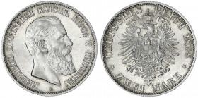 Preußen
Friedrich III., 1888
2 Mark 1888 A. fast Stempelglanz. Jaeger 98.