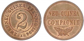 Deutsch-Neuguinea
Neuguinea Compagnie
2 Neuguinea-Pfennig 1894 A. vorzüglich/Stempelglanz. Jaeger 702.