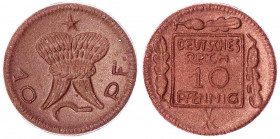 Staaten/- und Ländermünzen
Deutsches Reich
1920
10 Pfennig o.J. (1920) Gipsform, braunes Böttgersteinzeug, stehende Kurschwerter.
prägefrisch. Sch...