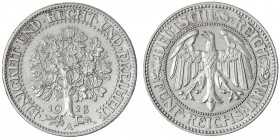 Kursmünzen
5 Reichsmark Eichbaum Silber 1927-1933
1928 A. vorzüglich. Jaeger 331.