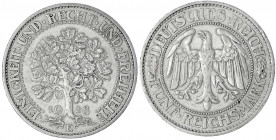 Kursmünzen
5 Reichsmark Eichbaum Silber 1927-1933
1928 E. gutes sehr schön. Jaeger 331.