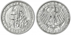 Gedenkmünzen
3 Reichsmark Dürer
1928 D. fast vorzüglich. Jaeger 332.