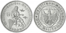 Gedenkmünzen
3 Reichsmark Vogelweide
1930 D. vorzüglich/Stempelglanz. Jaeger 344.