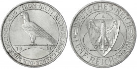 Gedenkmünzen
5 Reichsmark Rheinstrom
1930 A. gutes vorzüglich. Jaeger 346.